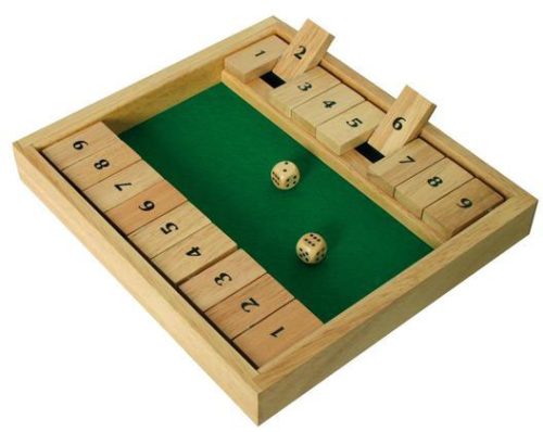 Shut the Box double 9 clapets (jeu de Trac)