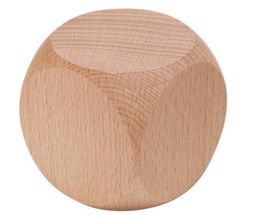 Dé en bois géants vierge 60mm