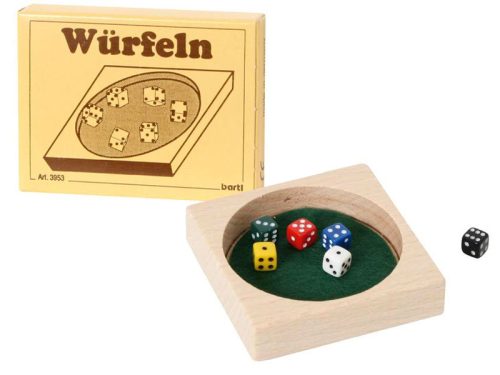 Mini jeu, piste avec 6 dés (Würfeln)