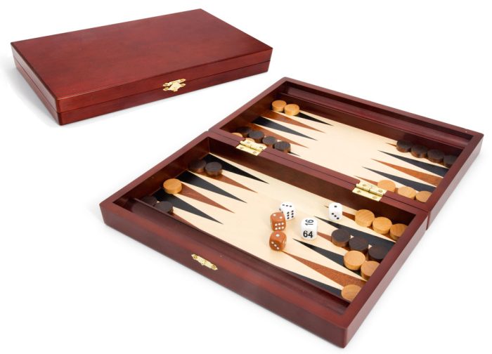 Backgammon couleur acajou 28cm