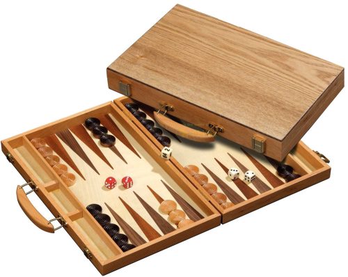 Backgammon en bois 38cm
