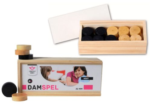 Pions de dames 32mm (2x20) boîte bois