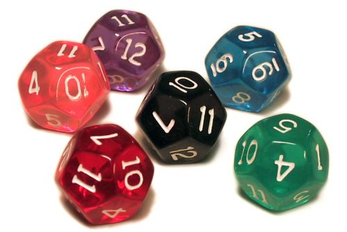 Dé 12 faces (D12)(6+1)