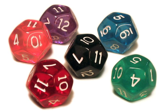 Dé 12 faces (D12)(6+1)