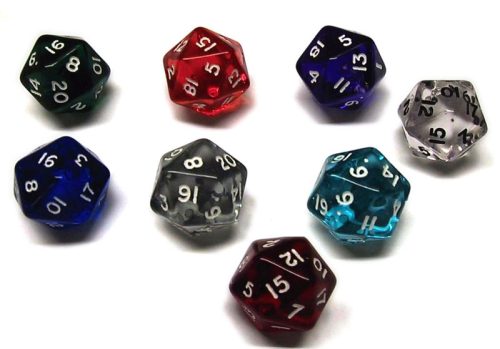 Dé 20 faces (D20)(6+1)