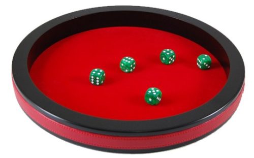 Piste de dés 34cm, plateau synthétique rouge
