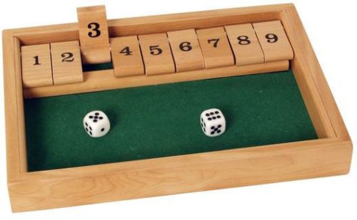 Shut the Box simple 9 clapets (jeu de Trac)