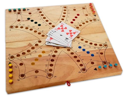 Jeu de Toc pliable 4 joueurs hevea massif 35cm