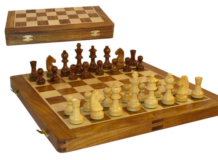Echecs pliable magnétique 35cm marqueté