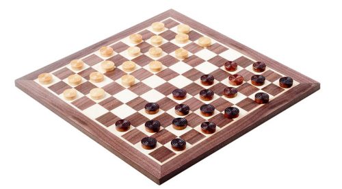 Jeu de Dames Noyer/Erable 29cm