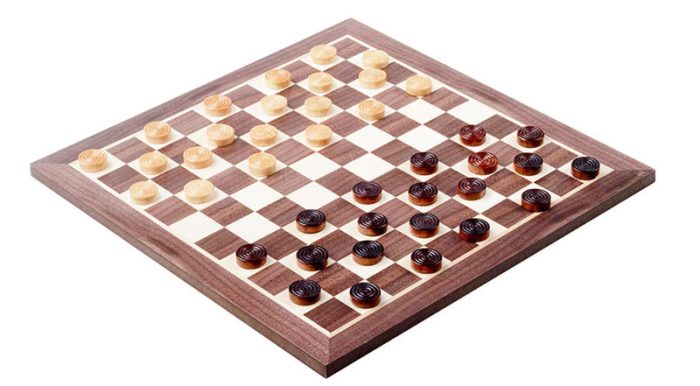Jeu de Dames Noyer/Erable 29cm
