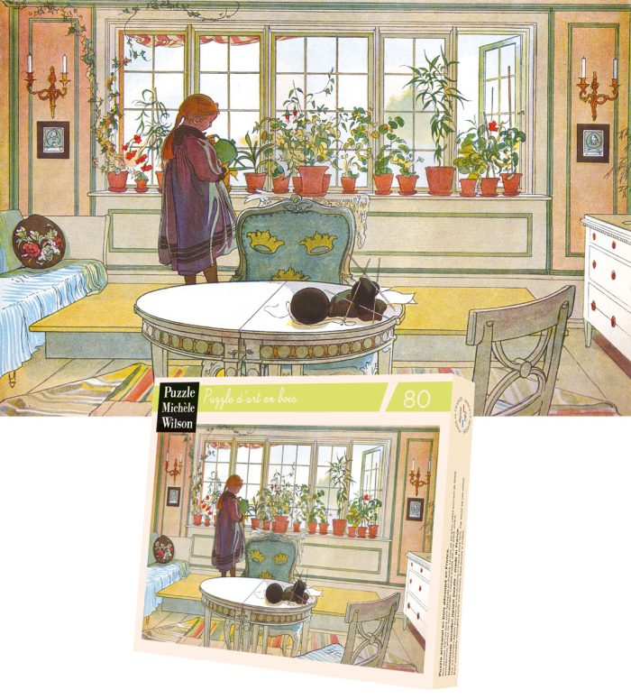 Fleurs sur la fenêtre - Carl Larsson - puzzle Michèle Wilson 80 pièces