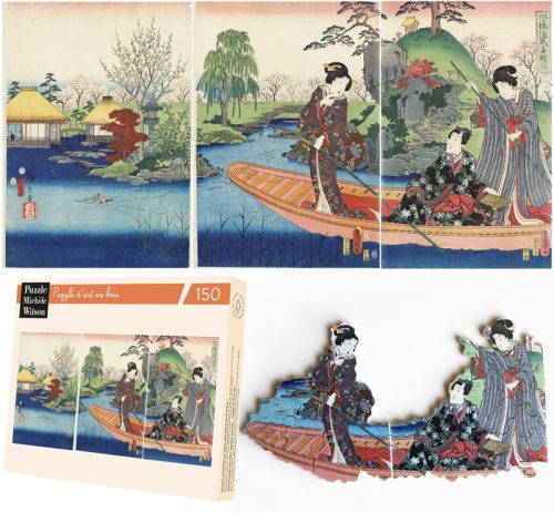 La Barque - Kunisada - puzzle Michèle Wilson 150 pièces