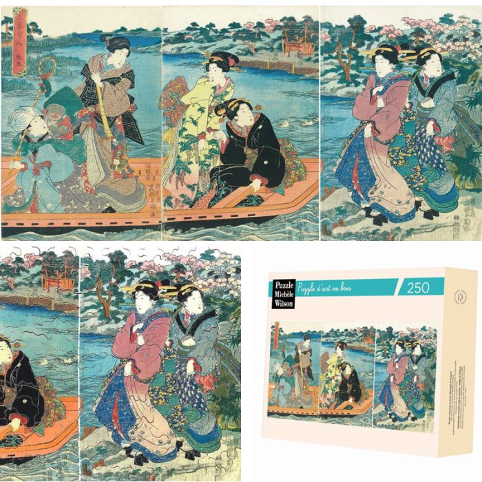 Beautés sur un bateau - Kunisada - puzzle Michèle Wilson 250 pièces