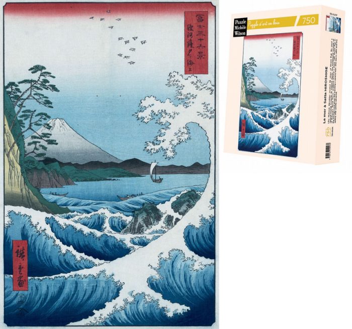 La Mer à Satta - Hiroshige  - puzzle Michèle Wilson 750 pièces