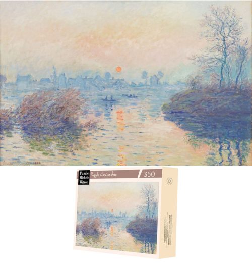 Soleil Couchant à Lavacourt- Monet - puzzle Michèle Wilson 350 pièces