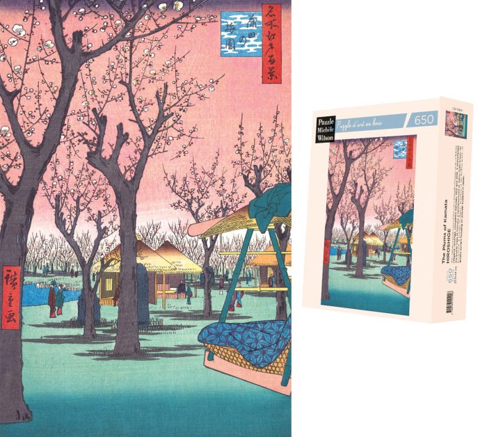 Les Pruniers de Kamata - Hiroshige - puzzle Michèle Wilson 650 pièces