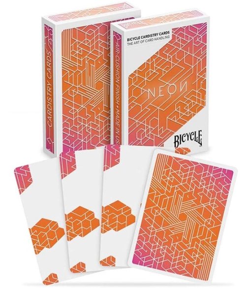 Cartes Bicycle Neon Orange Bump