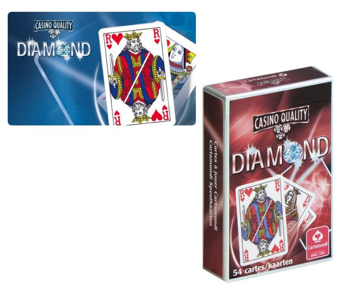 Cartes de Bridge "Diamond" dos rouge