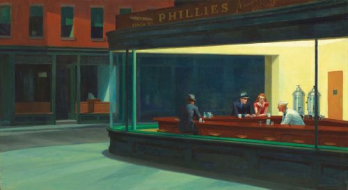 Nighthawks - Hopper - puzzle Michèle Wilson 350 pièces