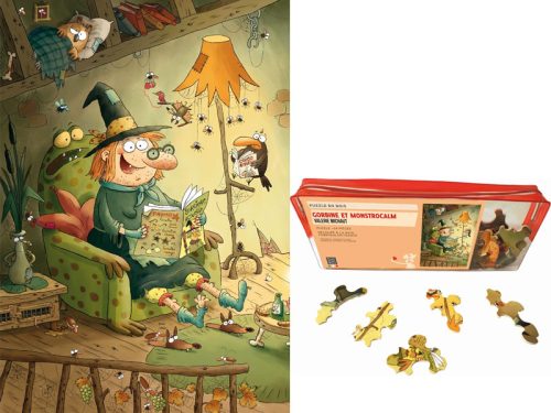 Gorbine et Monstrocalm - puzzle Michèle Wilson 24 pièces BOÎTE KRAFT
