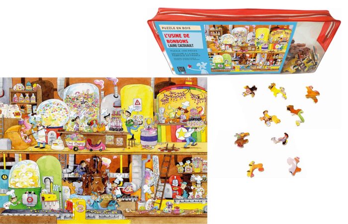 L'usine des bonbons - puzzle Michèle Wilson 100 pièces BOITE KRAFT