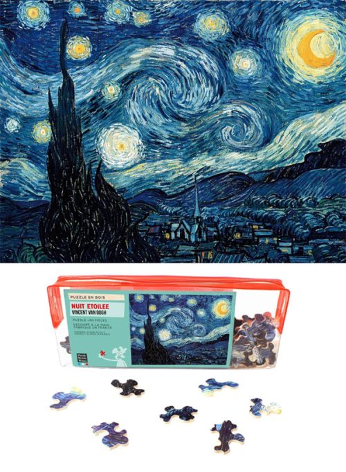 Nuit étoilé - Van Gogh - puzzle Michèle Wilson 50 pièces BOÎTE KRAFT