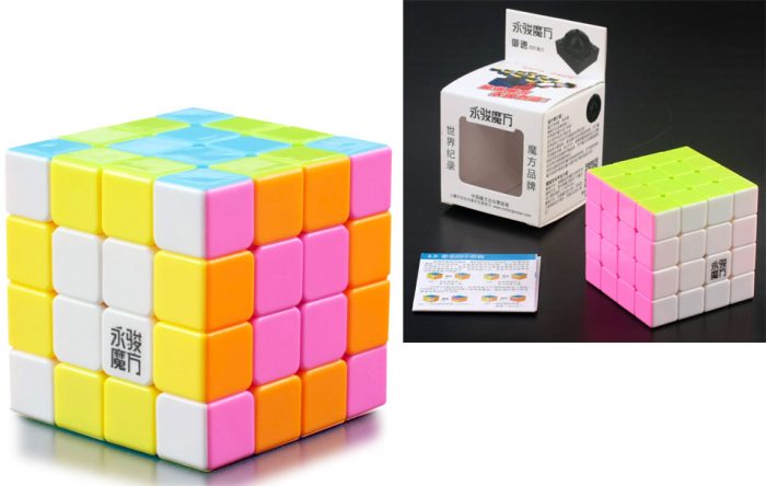 Cube 4x4 PINK Stickerless YongJun YuSu R
