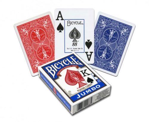 Cartes Bicycle JUMBO dos bleu