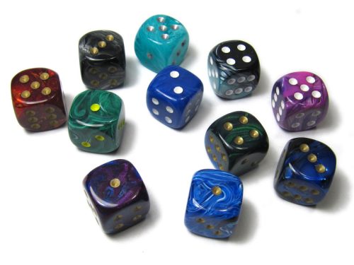 Dés 20mm perlés