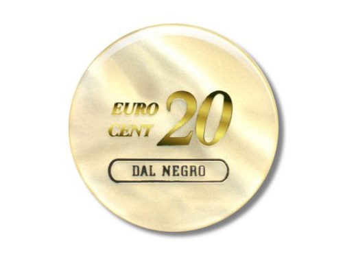 25 Jetons/fiches (rond nacré ivoire) Dal Negro valeur 20cts