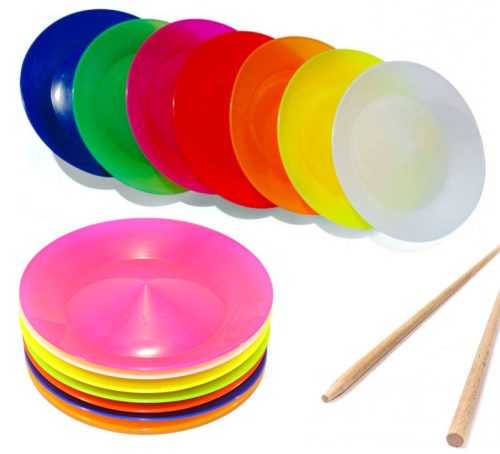 Assiette souple Fluo Play 23cm avec baguette plastique