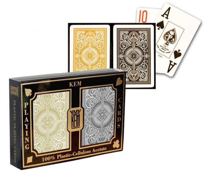 Cartes KEM Arrow Wide Jumbo Black/Gold (2 jeux)