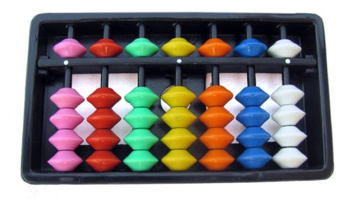 Soroban Enfants (boulier japonais) 7 tiges multicolore (5+1)