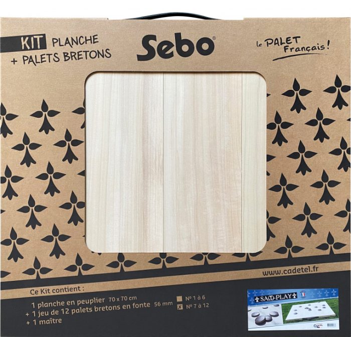 Palet Breton (planche peuplier 70cm + palets fonte)