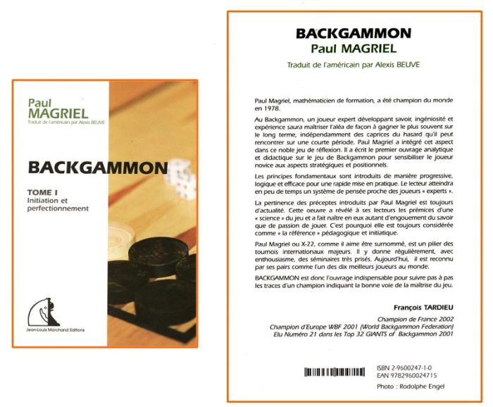 Magriel - Backgammon tome 1: Initiation et perfectionnement