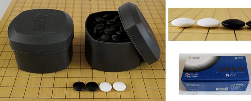 Pierres de Go 8x22mm avec boîtes plastique