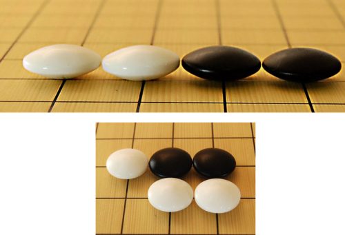 Pierres de Go en verre 9x22mm