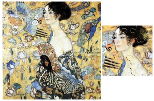 La dame à l'éventail - Klimt - puzzle Michèle Wilson 80 pièces