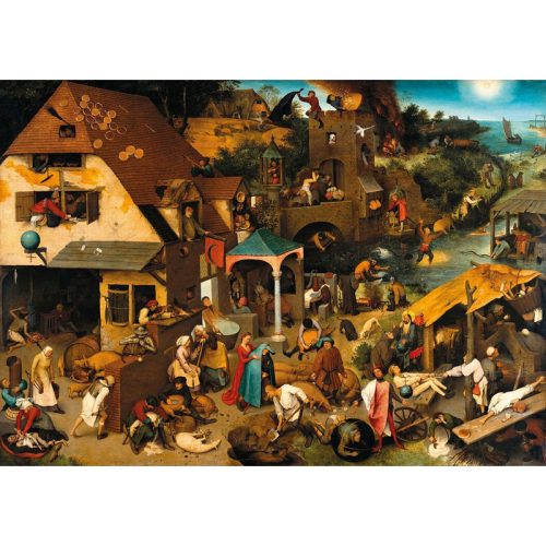 Proverbes Flamands - Bruegel -  - puzzle Michèle Wilson 150 pièces