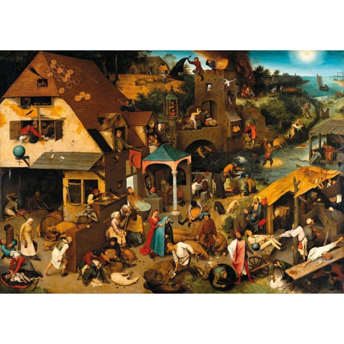 Proverbes Flamands - Bruegel -  - puzzle Michèle Wilson 150 pièces