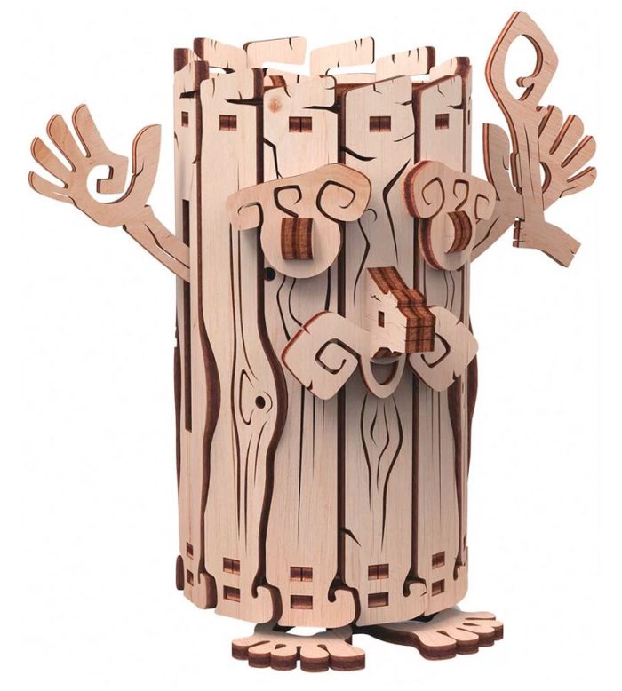 Tirelire "Esprit de la Forêt" 3D en bois Mr Playwood