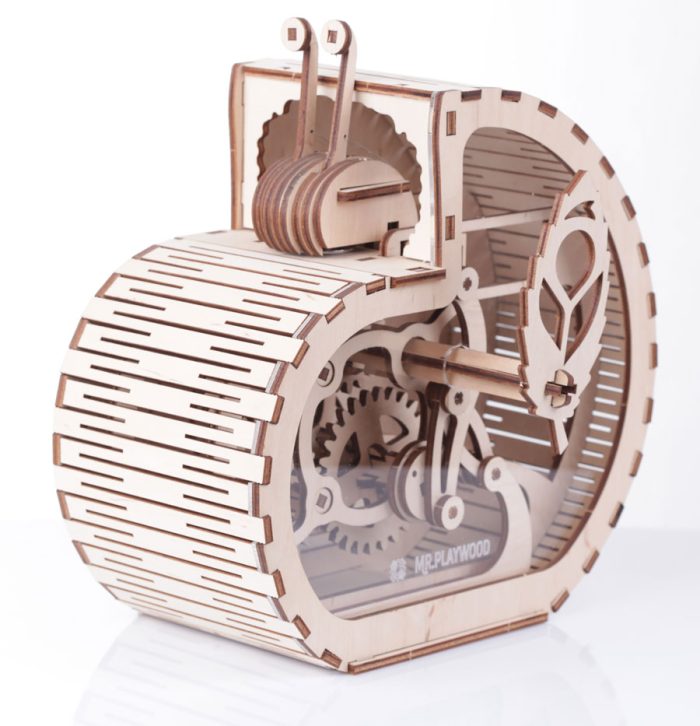 Escargot Tirelire 3D mobile en bois Mr Playwood (grand modèle)