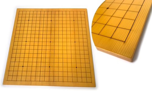 Goban 19x19 Shinkaya plaqué 1cm, gravé