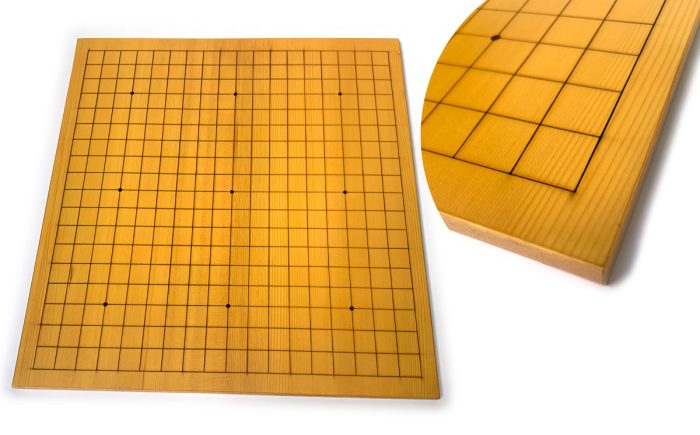 Goban 19x19 Shinkaya plaqué 1cm, gravé