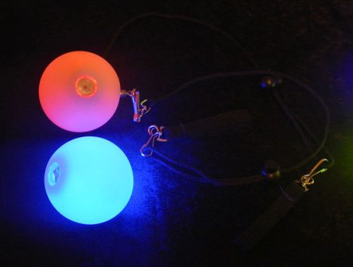 Bolas/Poï lumineuse + corde et poignée Light Up (l'unité, SANS LED)