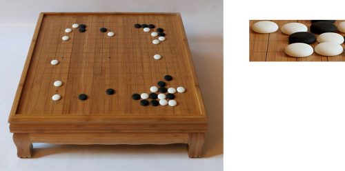 Table Bambou 15cm et pierres Yunzi