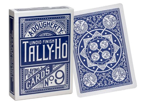 Cartes Tally-Ho Half Fan Back dos bleu