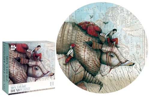 Avec tatou puzzle (puzzle rond 500 pièces)