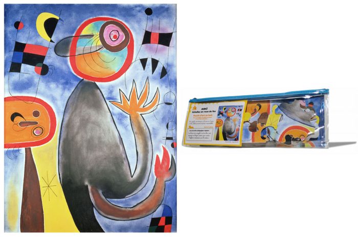 Echelles en roue de feu - Miro  - puzzle Michèle Wilson 12 pièces BOITE KRAFT